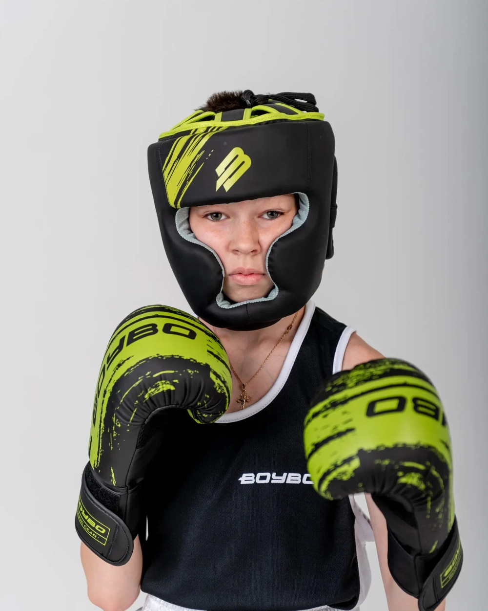 шлем BoyBo BH400 Black\Green