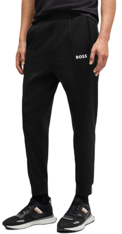 Мужские теннисные штаны BOSS Hadiko MB Regular-Fit In Stretch Gabardine - черный