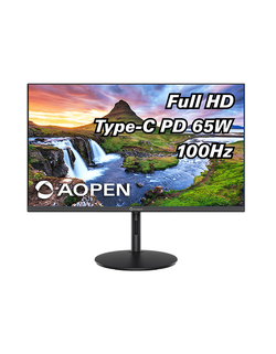 Монитор 27'' AOPEN 27SH2Ebmihux IPS, 1920x1080, 1 / 4ms, 250cd, 100Hz, 1xHDMI(1.4) + 1xType-C(65W) + Audio out, Speakers 1Wx2, FreeSync, H.Adj. 80   (by ACER)