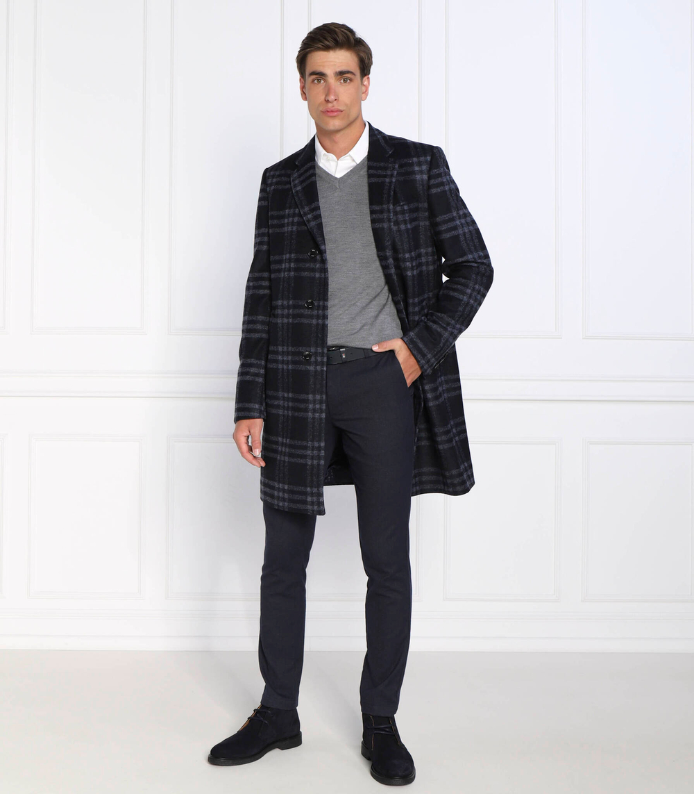 пальто h-hyde BOSS BLACK - темно-синий(50479591)