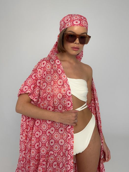 ПАРЕО ПАУЛА РОЗОВЫЙ ПРИНТ (розовый принт onesize)