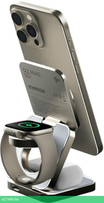 Беспроводное зарядное устройство Momax Q2.Mag Go Titanium (UD31L)