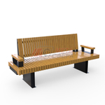 Скамейка Rail Road 03 с подлокотниками