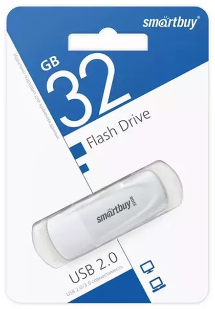 Флешка 32-GB SmartBuy  Scout White