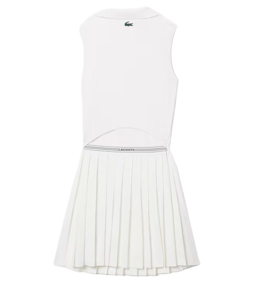 Теннисное платье Lacoste Ultra Dry Tennis Heritage with Liner - white