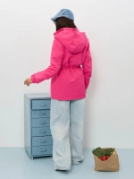 Ветровка с капюшоном удлиненная