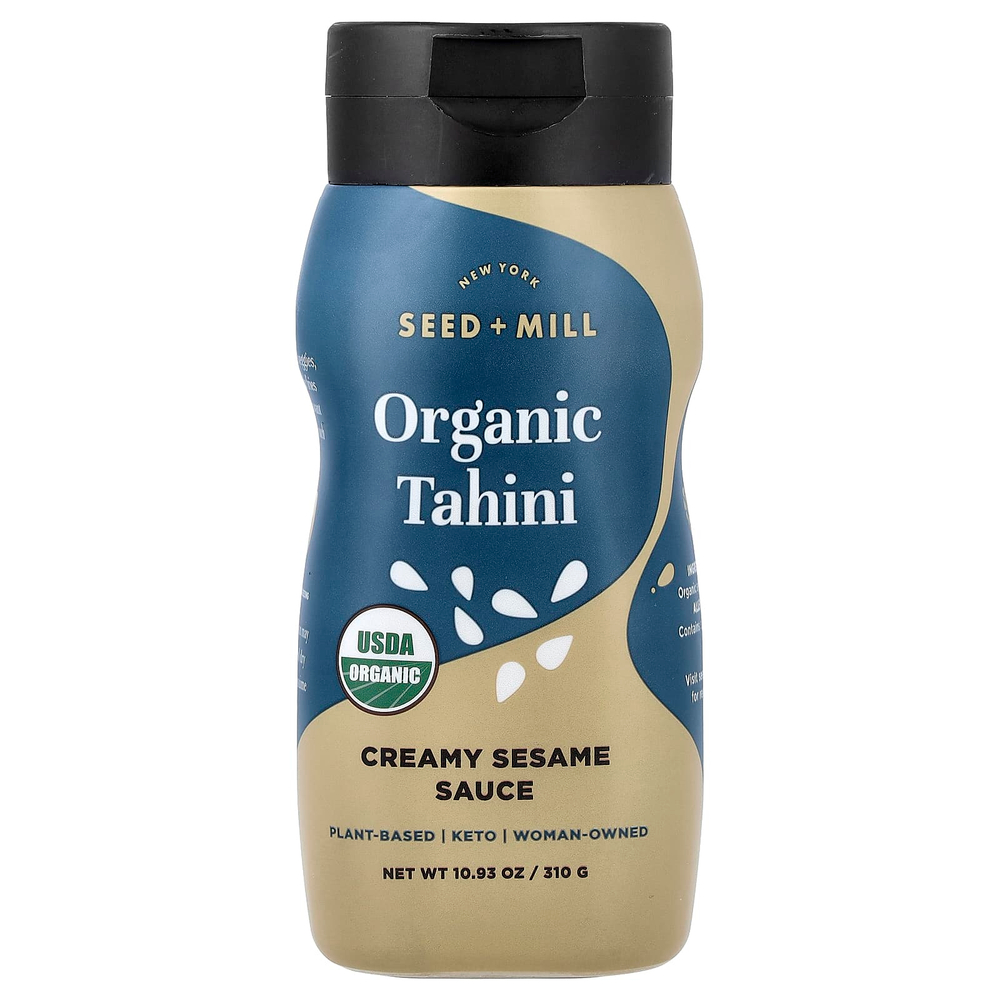 Seed + Mill, органический тахини, кремовый кунжутный соус, 310 г (10,93 унции)