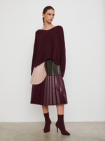 Юбка Pleatst Bordo