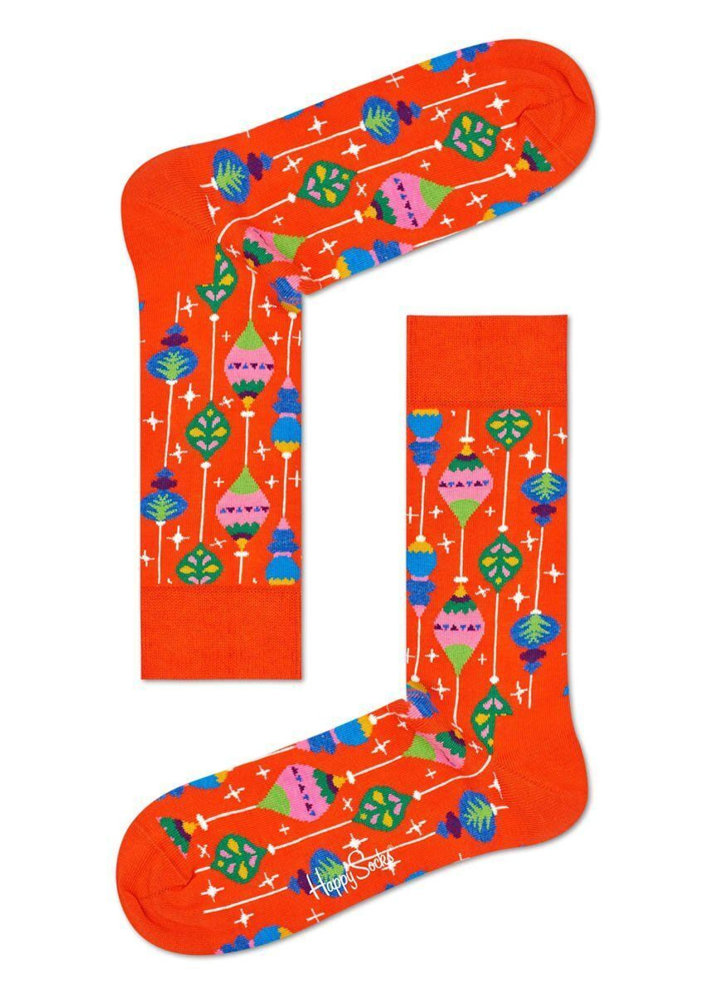 Яркие носки Bauble Sock с гирляндами (Размер: 25) (Цвет: оранжевый)