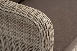 "Гляссе" диван трехместный из искусственного ротанга, цвет бежевый