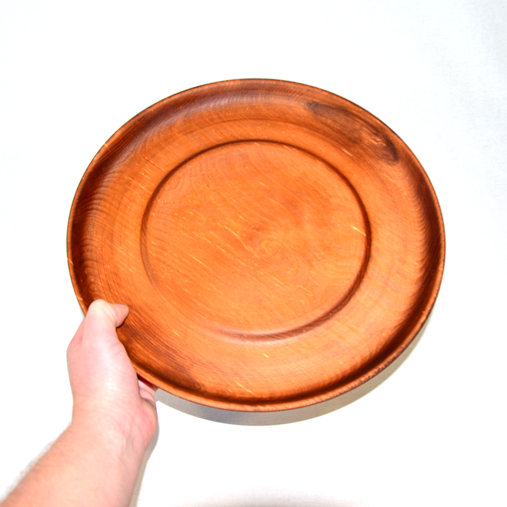 Деревянная тарелка Art of Siberia из дерева сибирский кедр 350 мм. T18