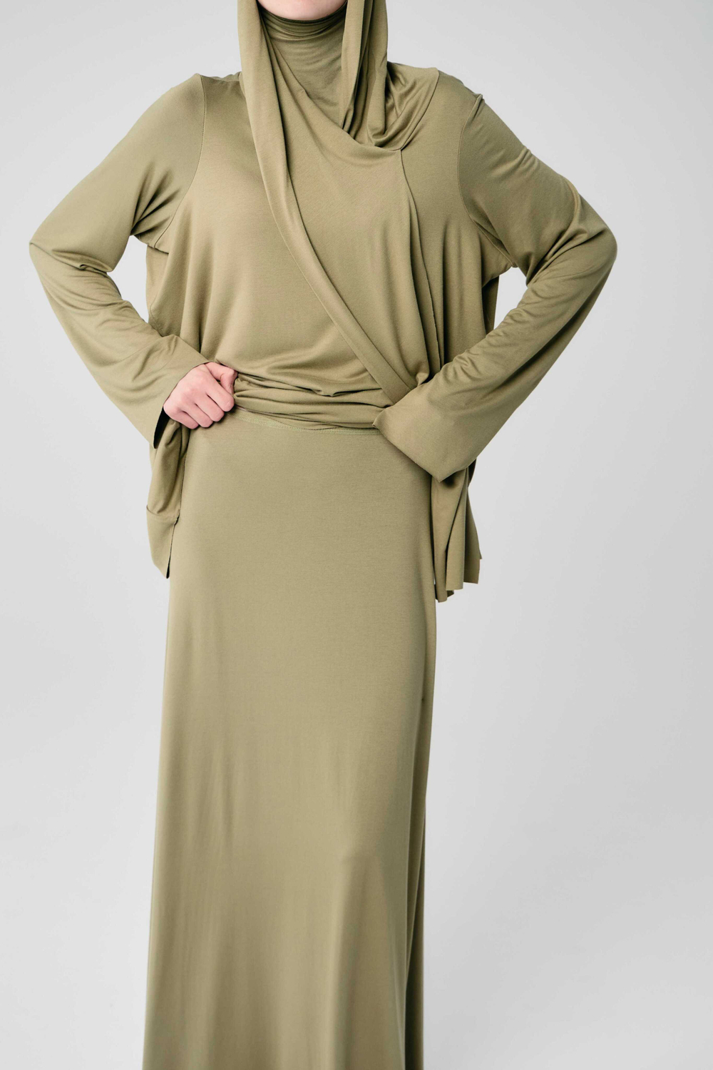 Юбка база прямая хаки