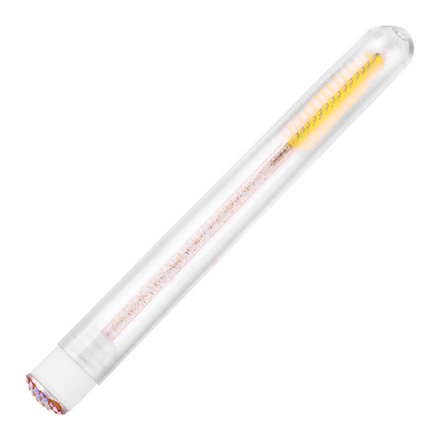 Щеточка для бровей и ресниц в колбе, 1 шт, цвет желтый