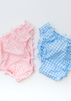 Ruffled gingham bloomers