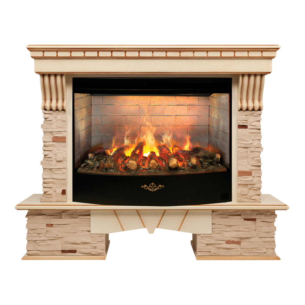 Каминокомплект Real Flame Sorento 33/33W WT с очагом 3D Firestar 33