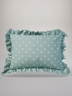 Декоративная наволочка с рюшами, оборками "Николь" 50х70 см, 1 шт, без молнии