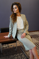 4653 Юбка женская (жемчужно-серый)