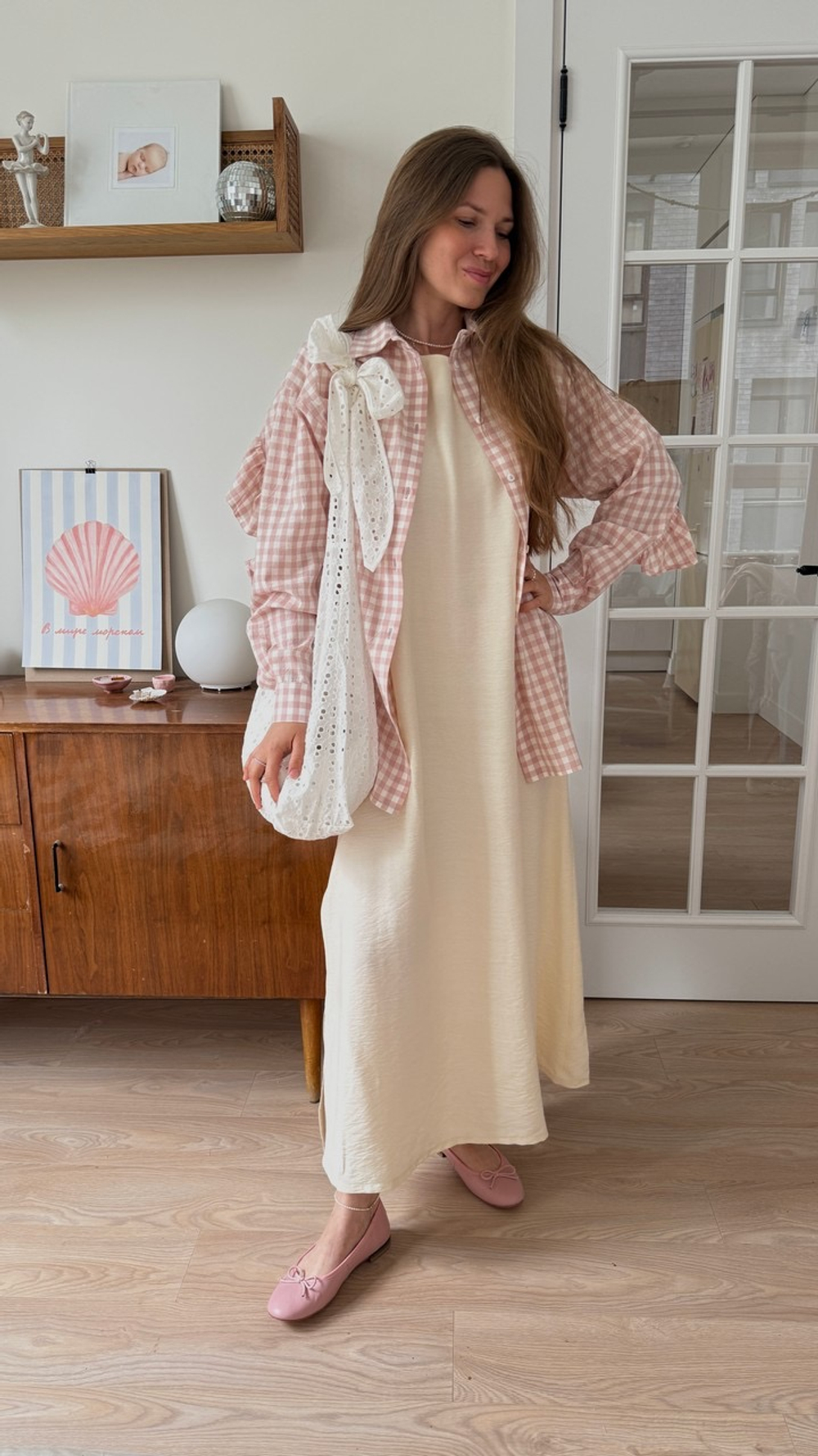 Платье Sun для беременных и кормящих, Сливочный