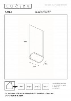 Накладной светильник Lucide Atila 2767/12/31