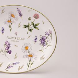 БЛЮДО ОВАЛЬНОЕ AGNESS "FLOWER STORY" 31,5*25,5*3 СМ (КОР=12ШТ.)