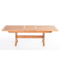 LOTUS Стол обеденный деревянный раздвижной, массив ироко