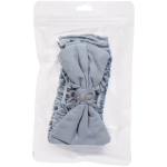 Повязка на голову косметическая «ДАЙМОНД РУШ», бантик, цвет белый, пудровый, небесный и лиловый, 20*7см (ZIP пакет)