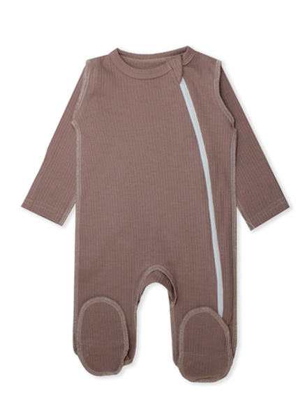 Комбинезон швы наружу на молнии Рубчик Тауп Грей RinaAmari