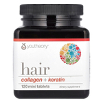 Youtheory, Hair, коллаген и кератин, 120 мини-таблеток