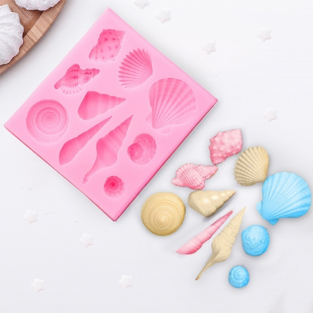 Молд силиконовый Ракушки 8х8 см