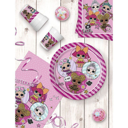 Тарелки Куклы ЛОЛ (LOL), 20 см, 8 шт., 1 уп.