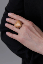 Кольцо Celeste G, разъемное, со вставкой из смальты, CS24.2-1083 (бежевый)