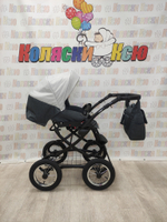 Коляска модульная Indigo Charlotte Sity Classic 12" cs 05 (т.серый+св.серый)