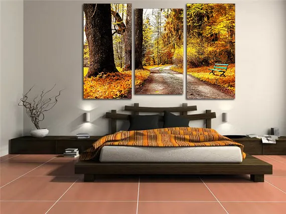 Модульная картина "Осенняя тропа"