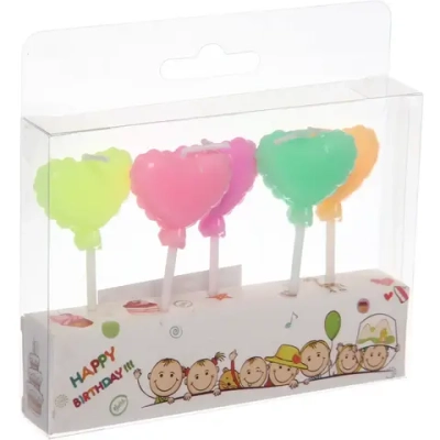 Свечи в торт «Милые сердечки» (набор 5 шт)