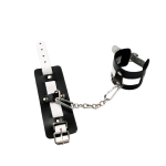 Черно-белые кожаные оковы (Цвет: черный с белым)