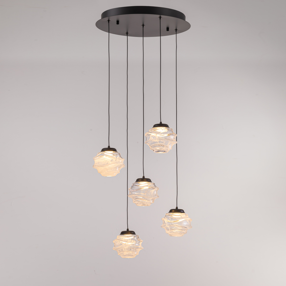 Подвесной светильник MD25030003-5A matt black/clear