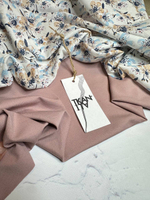 Костюмно-плательный однотонный джерси (ACNE STUDIOS, 70%вискоза/25%нейлон/5%эластан, Пыльная роза лета, 146, 320 гр/м2)