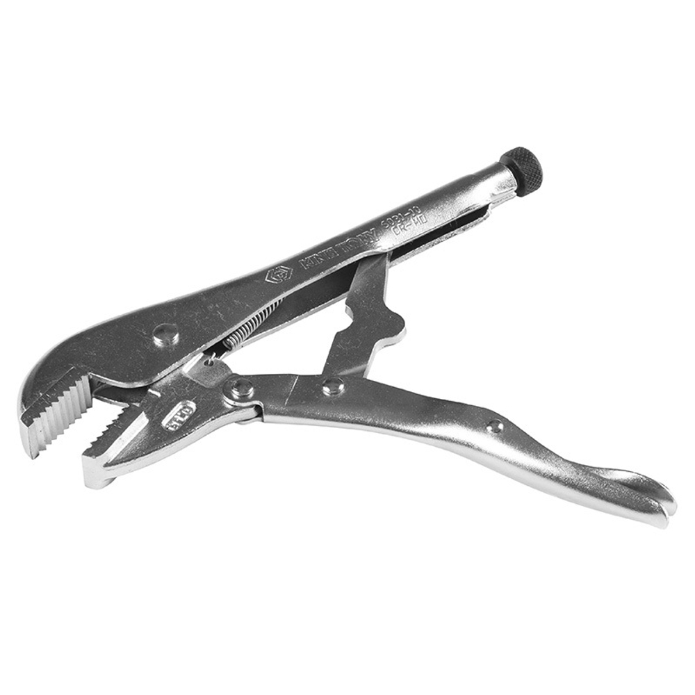 KING TONY (6031-10) Зажим с фиксатором 254 мм, с прямыми губками