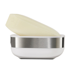 Мыльница slim steel, белая