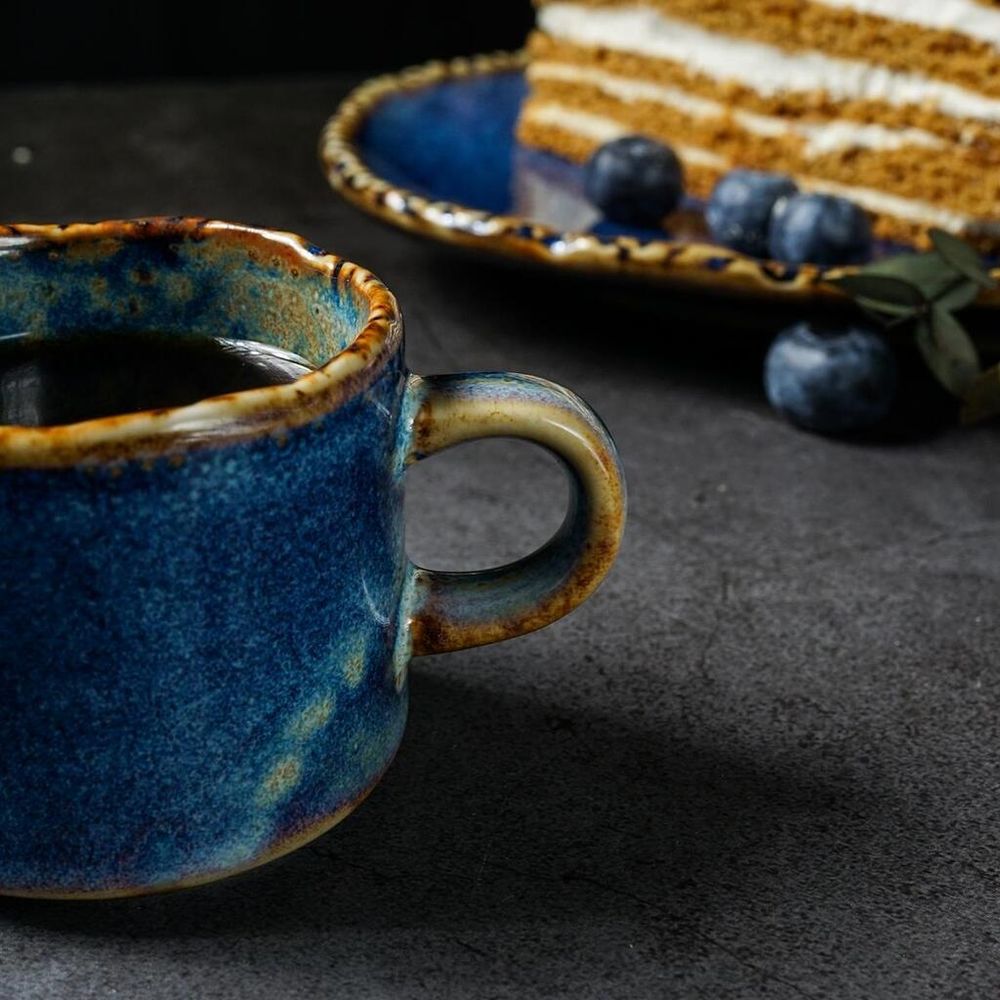 Чашка 100 мл кофейная d 6 см h5,2 см Aqua Blue P.L. Proff Cuisine [6]