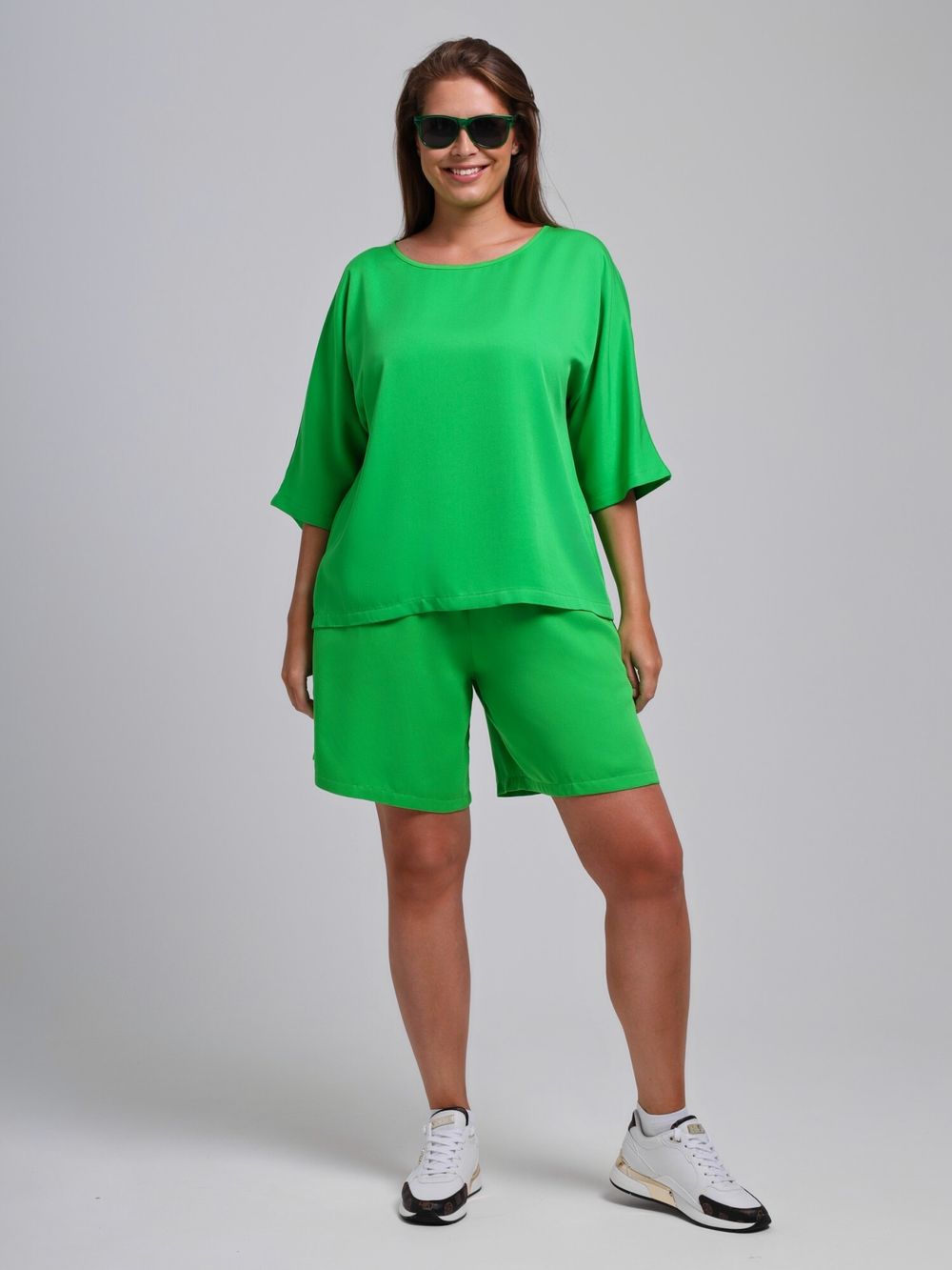 Блузка Летний драйв-2 Виотекс ЯРКО-ЗЕЛЁНЫЙ