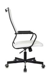 Кресло руководителя Бюрократ CH BALANCE белый экокожа крестов. металл черный