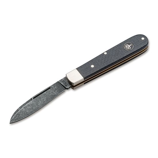 Складной нож Boker 114942 Barlow Prime Burlap c клинком из стали O-1 Tool Steel, рукоять микарта / нейзильбер