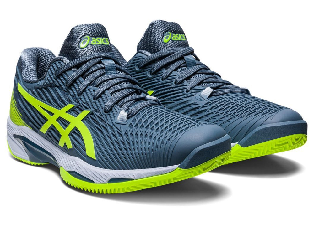 Теннисные кроссовки Asics Solution Speed FF 2 Clay - steel blue/hazard green