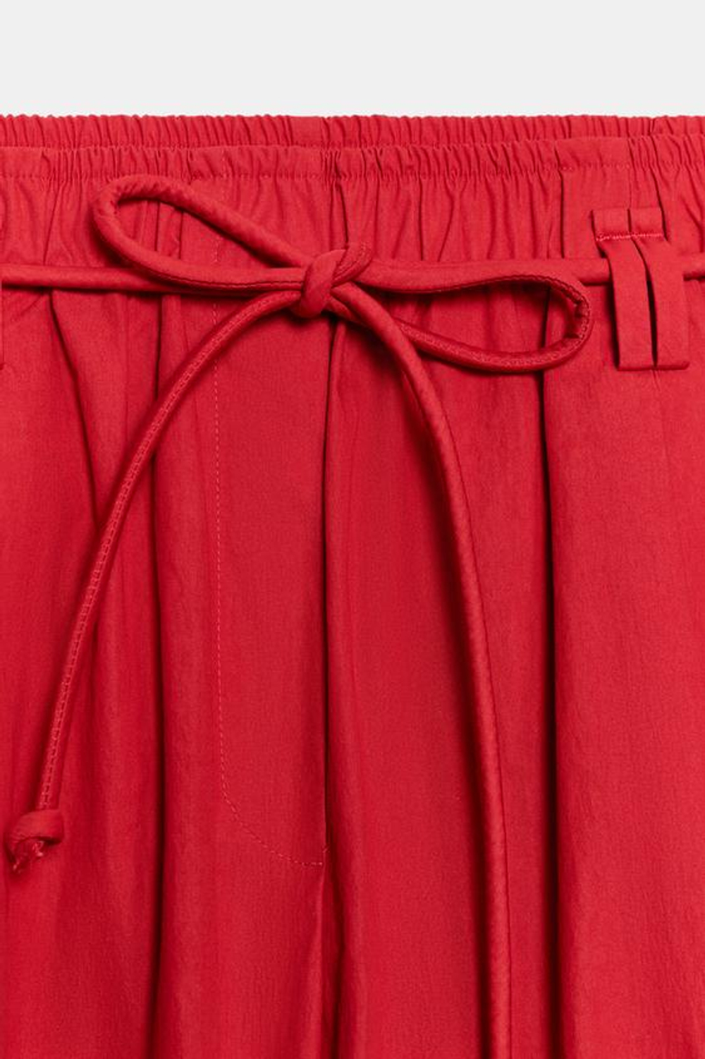 ZARA БРЮКИ ИЗ ПОПЛИНА — ZW COLLECTION, КРАСНЫЙ