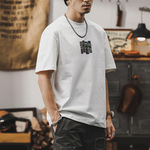 Футболка мужская с короткими рукавами JerRenault американская ретро, новая модель прилива свободная мужская футболка