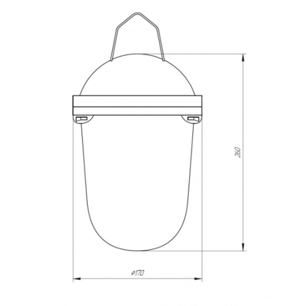 Светильник ЭРА «Желудь» НСП 41-200-001 без решетки сталь/стекло IP54 E27 max 200Вт 185х260 белый