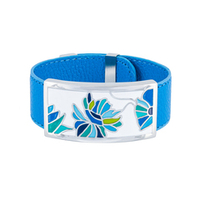 Браслет Fiore Luna на синем кожаном ремешке CB13599-5A