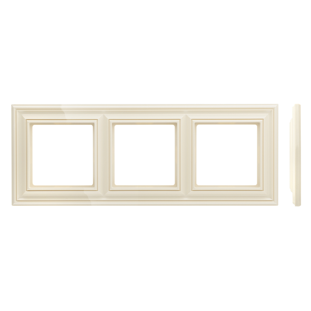 Рамка 3 поста LIREGUS RETRO K14-345-03.R/S слоновая кость