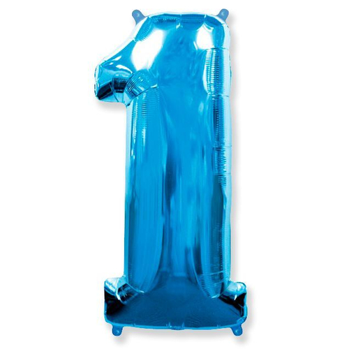 Цифра 1 синий 40" Fm